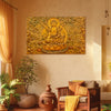 Golden Buddha Sculpture Art – Spiritual Canvas Wall Decor for Living Room, Bedroom, Office, Hotels, Drawing Room