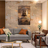 Majestic Buddha Statue Wall Painting for Living Room, Bedroom, Office, Hotels, Drawing Room