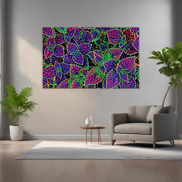 Kaleidoscope Leaves Wall Painting for Living Room, Bedroom, Office, Hotels, Drawing Room