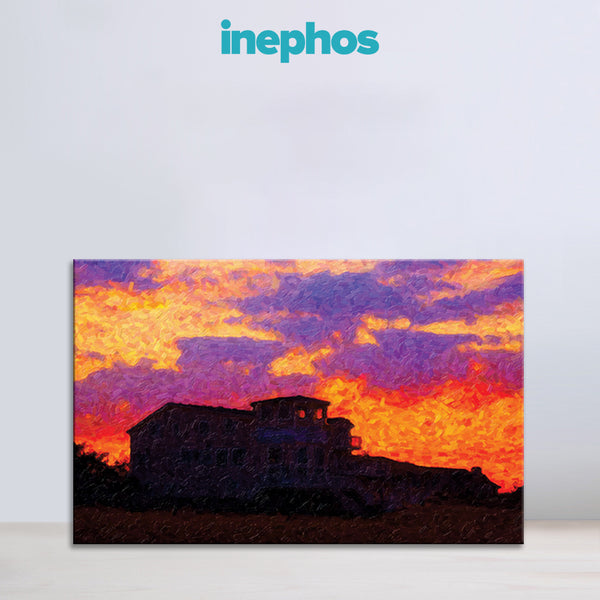 Stunning Sunset Silhouette Wall Painting for Living Room, Bedroom, Office, Hotels, Drawing Room