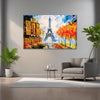 Eiffel Tower surrounded by vibrant autumn colors Wall Painting for Living Room, Bedroom, Office, Hotels, Drawing Room