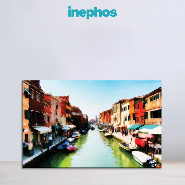 Venice Canal Wall Painting for Living Room, Bedroom, Office, Hotels, Drawing Room