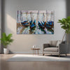 Boats at Rest Wall Painting for Living Room, Bedroom, Office, Hotels, Drawing Room