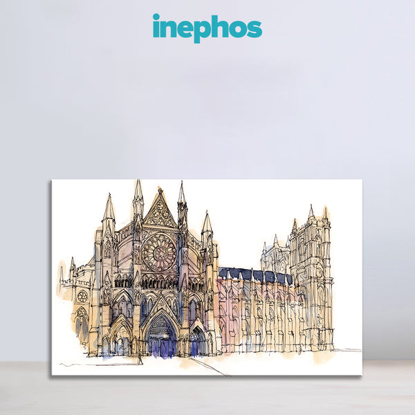 Majestic Westminster Abbey Wall Painting for Living Room, Bedroom, Office, Hotels, Drawing Room