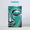 Tranquil Green Buddha Wall Painting for Living Room, Bedroom, Office, Hotels, Drawing Room