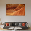 Golden Desert Sandstone Waves Canvas Painting for Living Room, Bedroom, and Office
