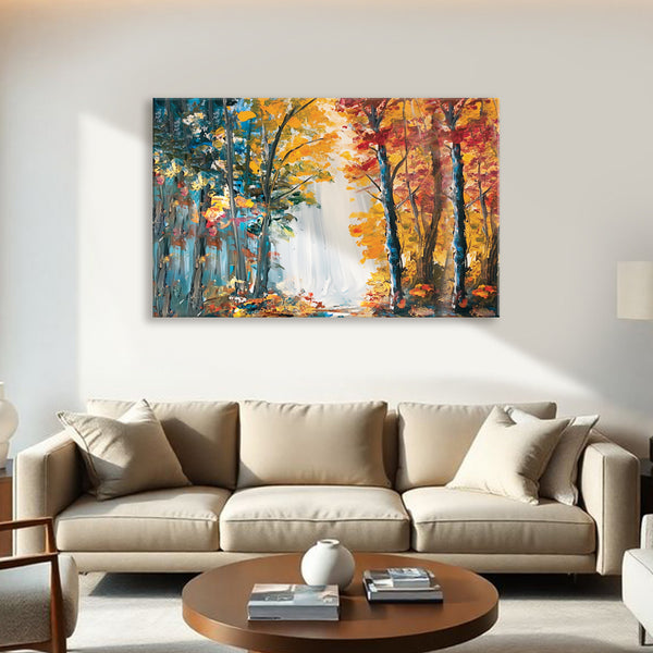 Forest Passage | Transition, Opportunity & Positive Flow | Colorful Landscape Home Décor Gift for Art Lovers & Nature Enthusiasts