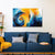 Blue & Yellow Swirl Abstract Canvas Painting for Living Room, Bedroom & Office | Modern Vibrant Wall Art