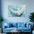 Graceful White Dove Canvas Painting for Living Room, Bedroom & Meditation Space | Abstract Blue Bird Wall Art | Peaceful Home Décor
