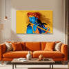 Lord Krishna Playing Flute Canvas Painting for Living Room, Bedroom & Temple Wall Décor | Divine Spiritual Wall Art