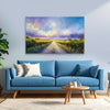 Sunset Horizon Road Canvas Painting for Living Room, Bedroom & Office Wall Décor | Serene Landscape Artwork