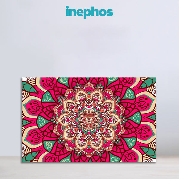 Radiant Mandala Canvas Painting for Living Room, Meditation Space & Office Wall Décor | Vibrant Bohemian Wall Art