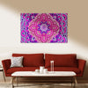 Pink Radiance Mandala Canvas Painting for Living Room, Bedroom & Meditation Wall Décor | Bohemian Art with Ethnic Detailing