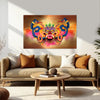Mythical Dragon Canvas Wall Art for Living Room & Office | Bold Oriental Fantasy Artwork with Fiery Colors & Powerful Detailing
