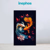 Koi Fish Feng Shui Canvas Painting for Home & Living Room | Yin Yang Lucky Fish Wall Art | Vastu Good Luck & Prosperity Décor