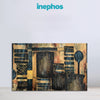 Urban Abstract Geometry Painting | Modern Black And Yellow Block Texture Canvas | Large Horizontal Contemporary Wall Art For Living Room, Workspace, Office, Café & Studio Interiors