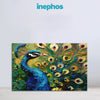 Majestic Peacock Vastu Painting | Bright Blue Bird With Feather Detail Canvas | Modern Nature-Inspired Wall Art For Living Room, Bedroom & Gifting