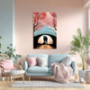 Romantic Couple Under Bridge Painting | Sunset Love Scene Canvas For Bedroom & Gift Décor | Premium Quality Framed Wall Art For Bedroom, Living Room