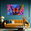 Vibrant Multicolor Butterfly Painting | Modern Abstract Bird Canvas For Living Room & Bedroom Décor | Premium Quality Framed Wall Art For Bedroom, Living Room