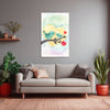 Love Birds On Branch | Romantic Wall Art Canvas For Bedroom & Gifting