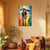 Romantic Rain Walk | Colorful Couple Under Umbrella Canvas Painting for Bedroom & Living Room
