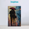 Romantic Couple With Umbrella Canvas Painting | Modern Love Wall Art For Bedroom