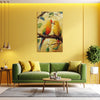 Tropical Love Birds Canvas Painting | Vibrant Nature Wall Decor For Home