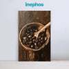 Coffee Beans in Wooden Bowl | Rustic Kitchen Canvas Painting for Coffee Lovers and Home Cafes