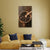 Coffee Beans in Wooden Bowl | Rustic Kitchen Canvas Painting for Coffee Lovers and Home Cafes