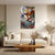 Abstract Face in Geometry | Modern Colorful Wall Art for Living Room and Study