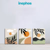 Abstract Sun Set of 3 Painting | Modern Contemporary 3-Piece Canvas Set | Nature Trio Wall Art With Sun & Leaf Designs For Modern Home Décor
