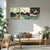 Abstract Day & Night Set of 3 Paintings | Modern Contemporary 3-Piece Canvas Set | Nature Trio Wall Art With Sun & Moon Designs For Modern Home Décor
