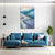 Blue Floral Valley Trail | Soft Pastel Canvas Painting For Bedroom & Hallway