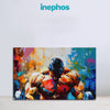 Muscular Man Abstract Painting | Gym Motivation Power & Strength Canvas | Modern Abstract Gen Z Wall Art For Fitness Lovers & Bodybuilding Enthusiasts