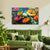 Vibrant Floral Garden Canvas Wall Art for Living Room & Bedroom | Colorful Blooming Flowers Modern Painting | Nature-Inspired Abstract Art