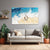 Beach Surfing Painting | Modern Textured Sea Scene Canvas | Ocean Waves Coastal Wall Art for Home & Living Room Decor