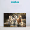 Galloping Horses Painting | Dramatic Horse Action Canvas for Positive Energy | Three Running Horses Wall Art for Home & Office