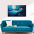 Moonlight Sleep Painting | Girl Dreaming with Butterflies Canvas | Calm Peaceful Night Wall Art Bedroom Décor for Kids & Adults