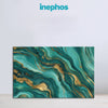 Luxury Emerald Green & Gold Painting | Modern Abstract Elegant Canvas for Modern Home Décor | Marble Texture Swirl Flow Paint Wall Art for Living Room, Office & Bedroom