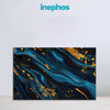 Luxury Navy Blue & Gold Splash Painting | Modern Abstract Elegant Canvas for Living Room, Bedroom & Office | Modern Fluid Swirl Paint Flow Wall Art Décor for Stylish Interiors