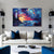 Sunset Lighthouse Painting | Ocean Stars View Painting Canvas | Modern Coastal Wall Art Décor for Home and Office