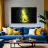 Mystic Forest Deer Painting | Glowing Green Stag Canvas | Wildlife Wall Art for Nature-Inspired Home & Office Decor