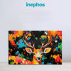 Abstract Deer Painting | Vibrant Colorful Stag Expression Canvas | Modern Animal Wall Art for Modern Living Room & Wall Decor