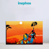 Tribal Muse at Sunset Painting | Sitting African Woman in Beautiful Dress Canvas | Traditional Wall Art for Vibrant Modern Interiors