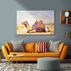 Desert Camel Painting | Vibrant Rajasthani-Inspired Canvas | Thar Animal Resting in Sand Wall Art for Living Room, Office & Ethnic Décor