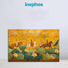 Royal Lotus Parade Painting | Rajasthani Traditional Canvas | Horses & Peacocks Wall Art for Home Décor