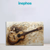 Guitar Melody Muse Painting | Artistic Music & Woman Musician Canvas | Rythmic Music Notes Wall Art for Living Room & Studio Decor