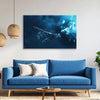 The Digital Touch of Tomorrow Painting | Futuristic Cyberpunk Robotic Hand Canvas | Sci-Fi Technology Artificial Intelligence Bot Wall Art for Tech-Inspired Modern Decor