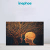 Eternal Connection Painting | Abstract Tree & Brain Couple Canvas | Golden Love Futuristic Wall Art for Modern Spaces, Living Room & Home Decor