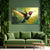 Hummingbird Painting | Colorful Tropical Bird Canvas for Home Décor | Nature-Inspired Wildlife Wall Art for Living Room & Bedroom Walls